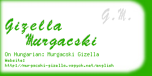 gizella murgacski business card